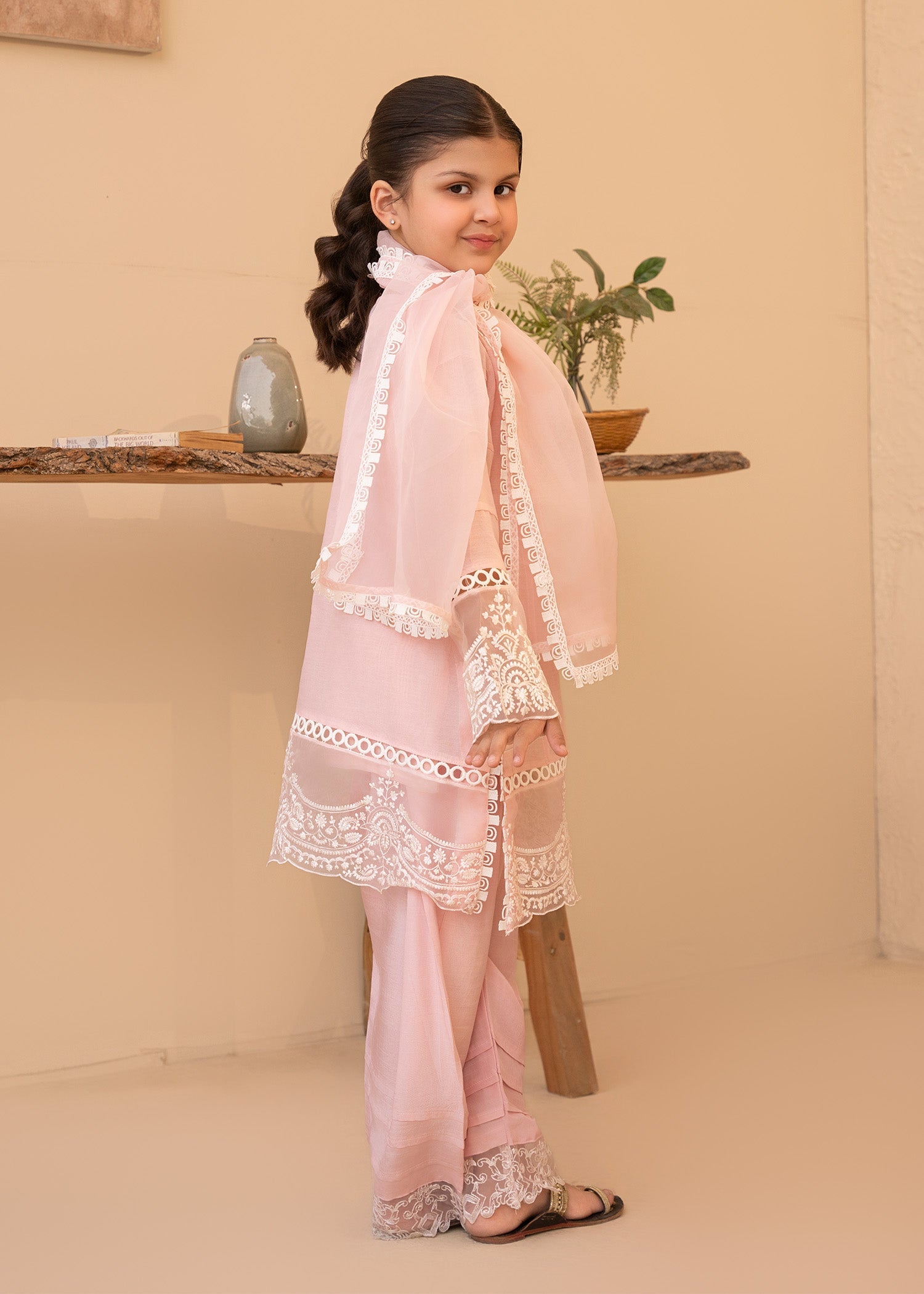 Ladies Embroidered Pink Cotton Silk Shalwar Kameez Online in UK USA Canada