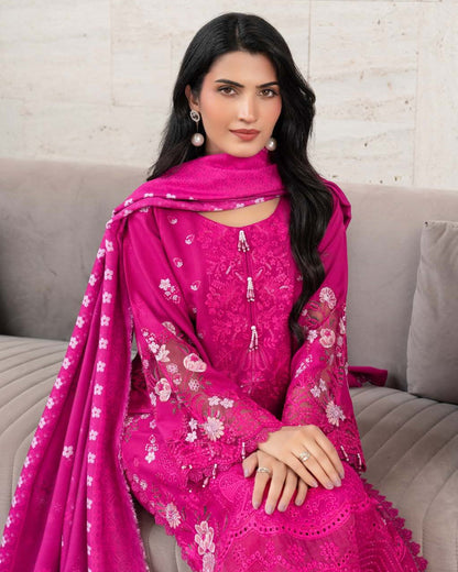 Ladies Embroidered Pink Dhanak Shalwar Kameez Online in UK USA Canada