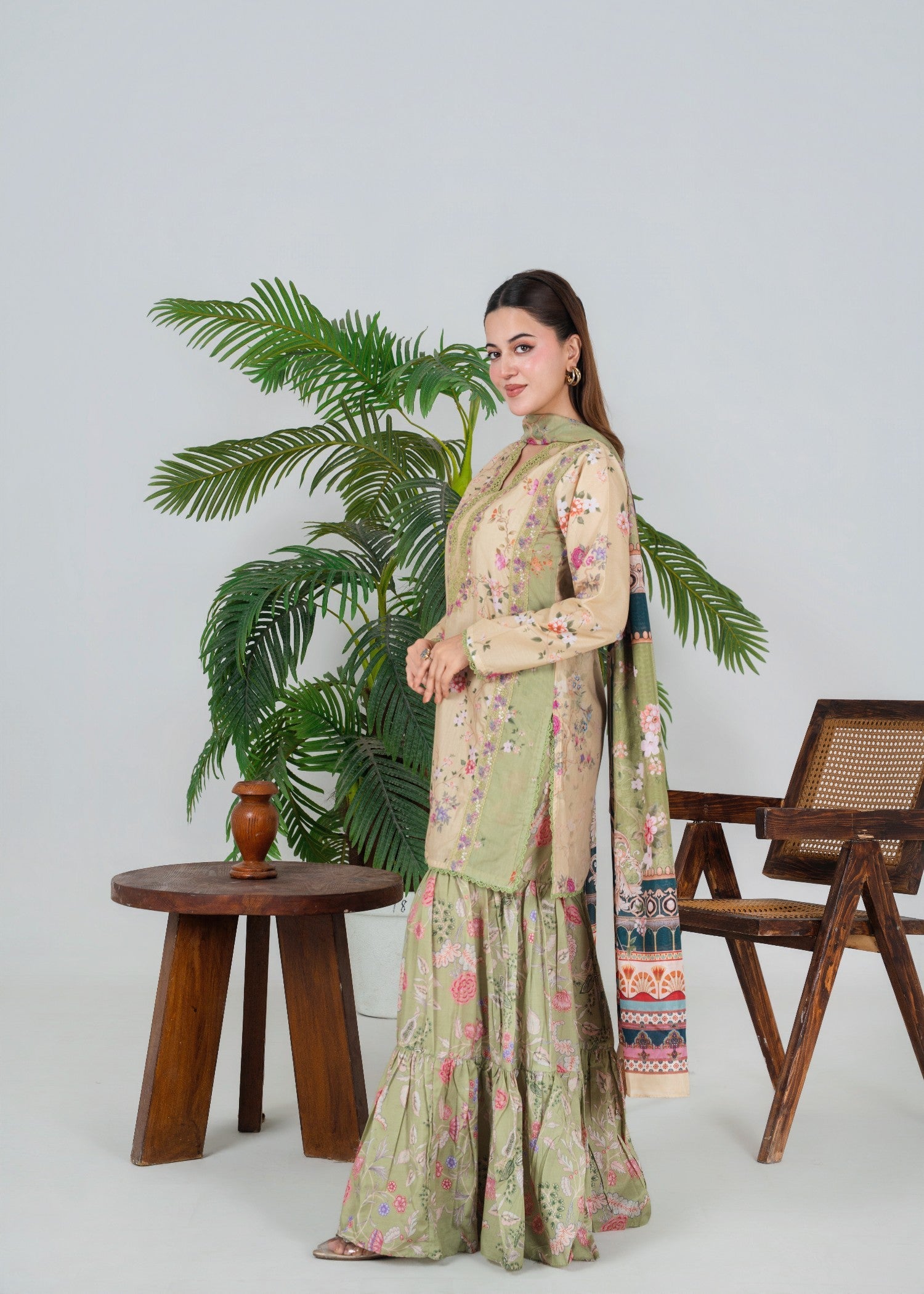 Ladies Embroidered Poly Lawn Shalwar Kameez Online in UK USA Canada