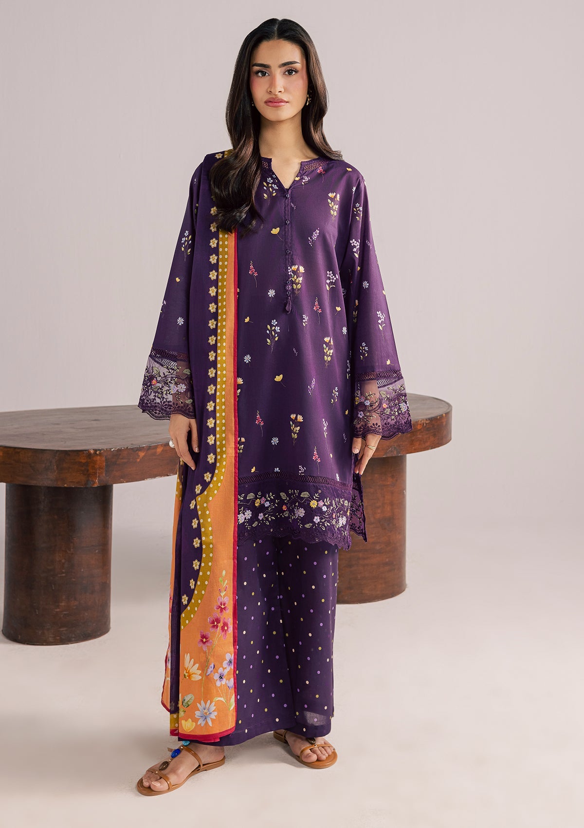 Ladies Embroidered Purple Shalwar Kameez Online in UK USA Canada