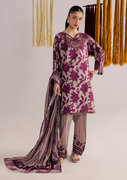 Ladies Embroidered Purple Straight Kurta Suit Online in UK USA Canada