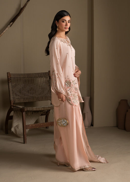 Ladies Embroidered Raw Silk Farshi Shalwar Suit Online in UK USA Canada