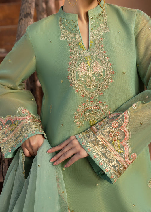 Ladies Embroidered Raw Silk Salwar Kameez Online in UK USA Canada