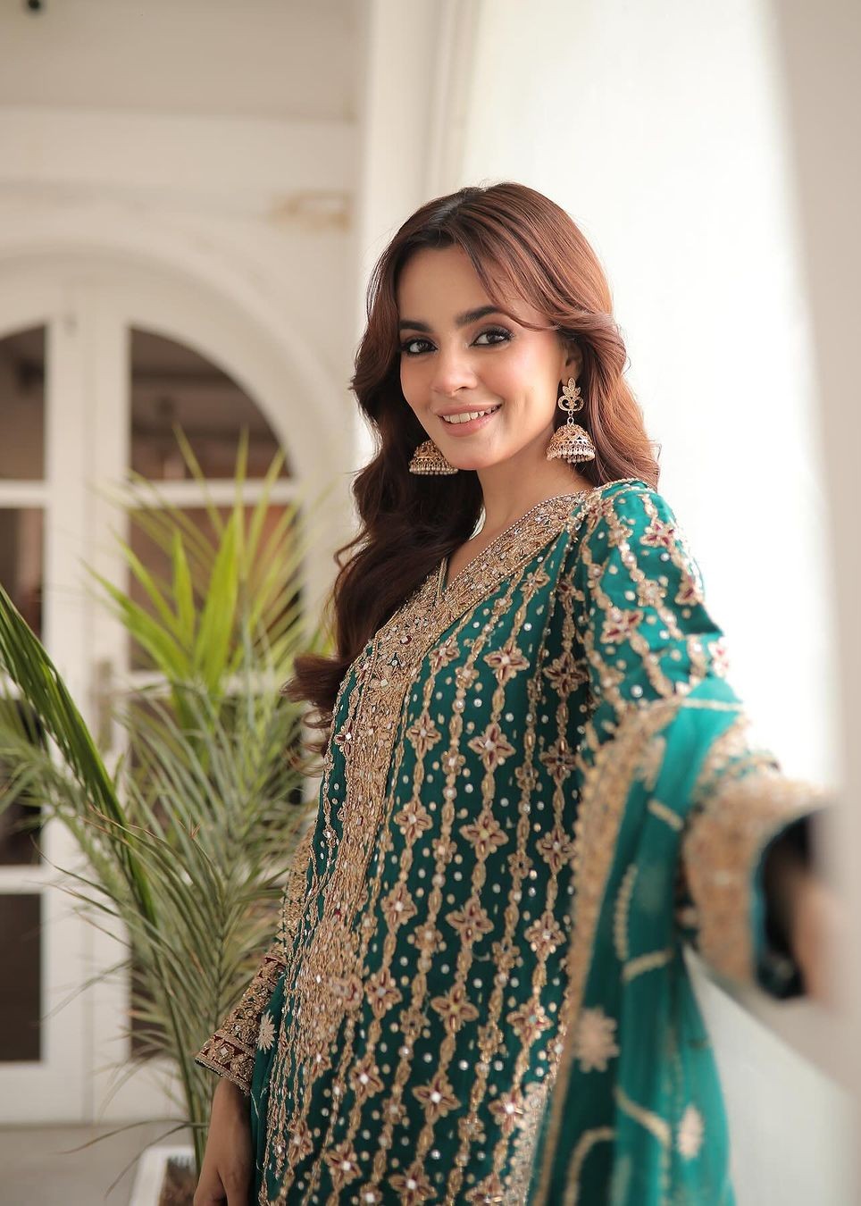 Ladies Embroidered Sea Green Shalwar Kameez Online in UK USA Canada