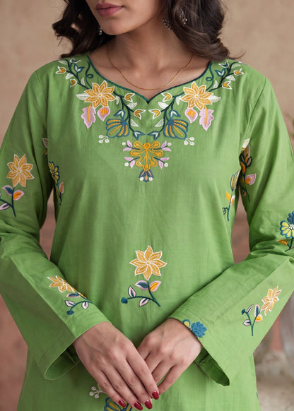 Ladies Embroidered Sea Green Shalwar Kameez Online in UK USA Canada