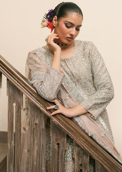 Ladies Embroidered Silk Gharara with Organza Dupatta Online in UK USA Canada