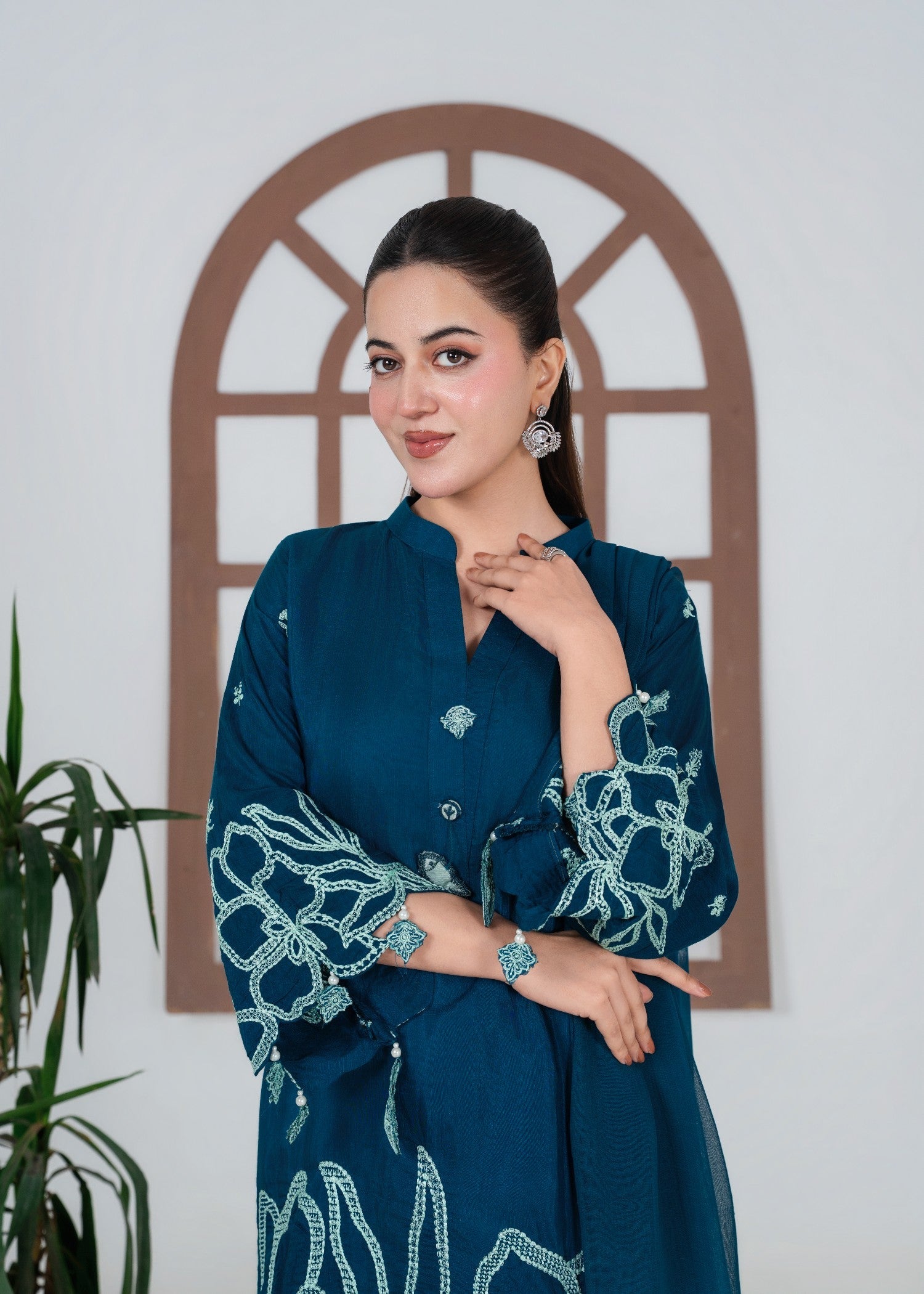 Ladies Embroidered Silk Kurti Salwar Kameez Online in UK USA Canada