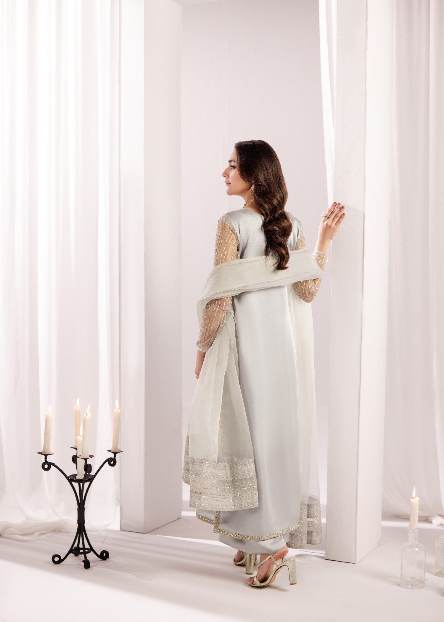 Ladies Embroidered Silk Salwar Kameez Online in UK USA Canada