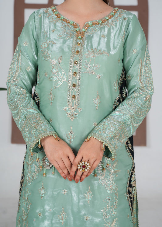 Ladies Embroidered Silk Straight Kurta Suit Online in UK USA Canada