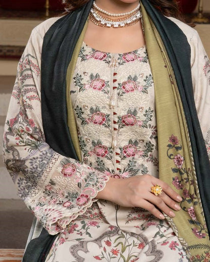 Ladies Embroidered Skin Dhanak Shalwar Kameez Online in UK USA Canada