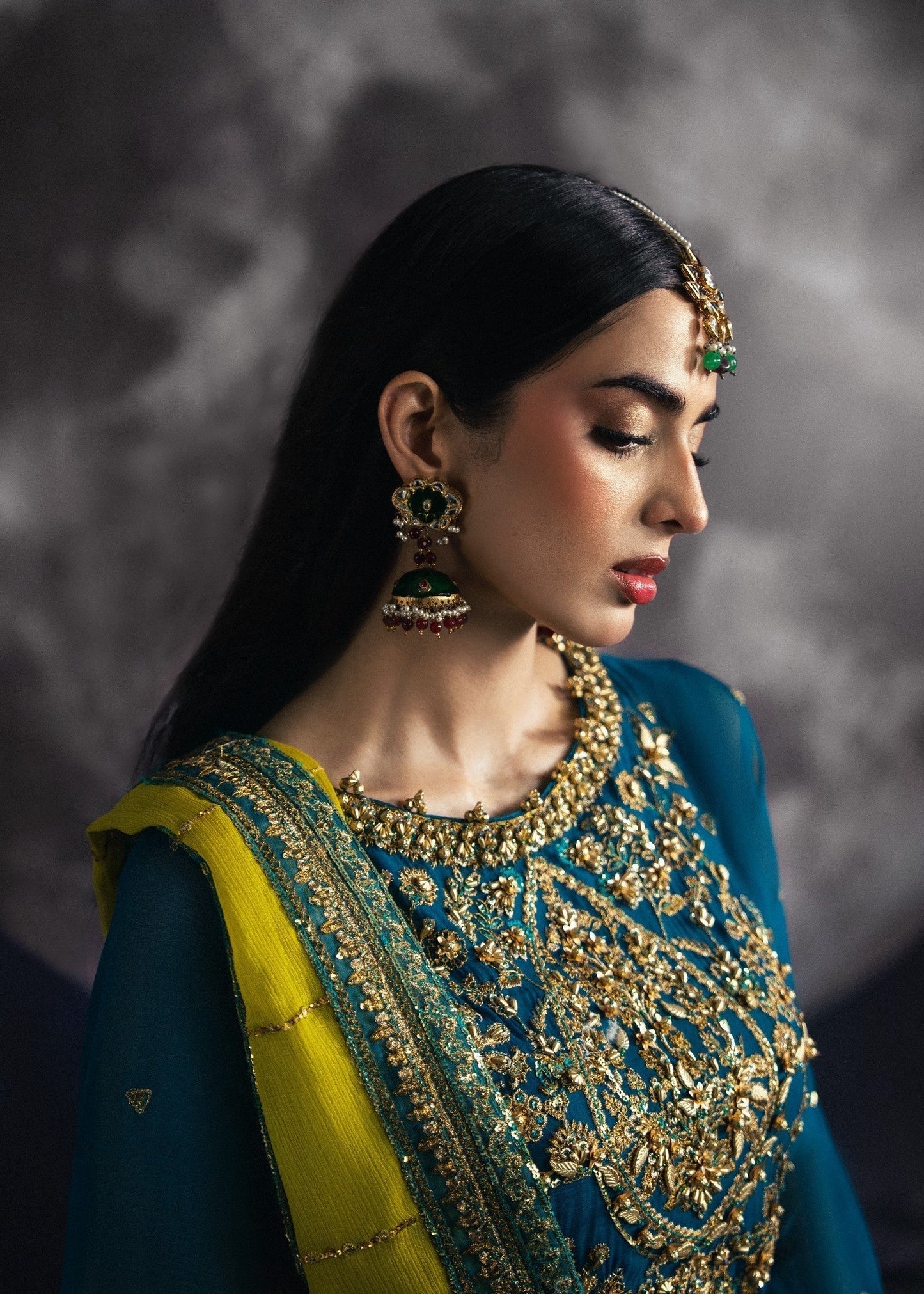 Ladies Embroidered Teal Shalwar Kameez Online in UK USA Canada