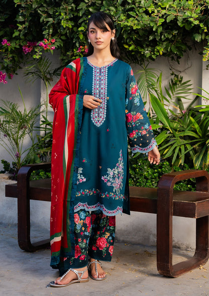 Ladies Embroidered Teal Shalwar Kameez Online in UK USA Canada