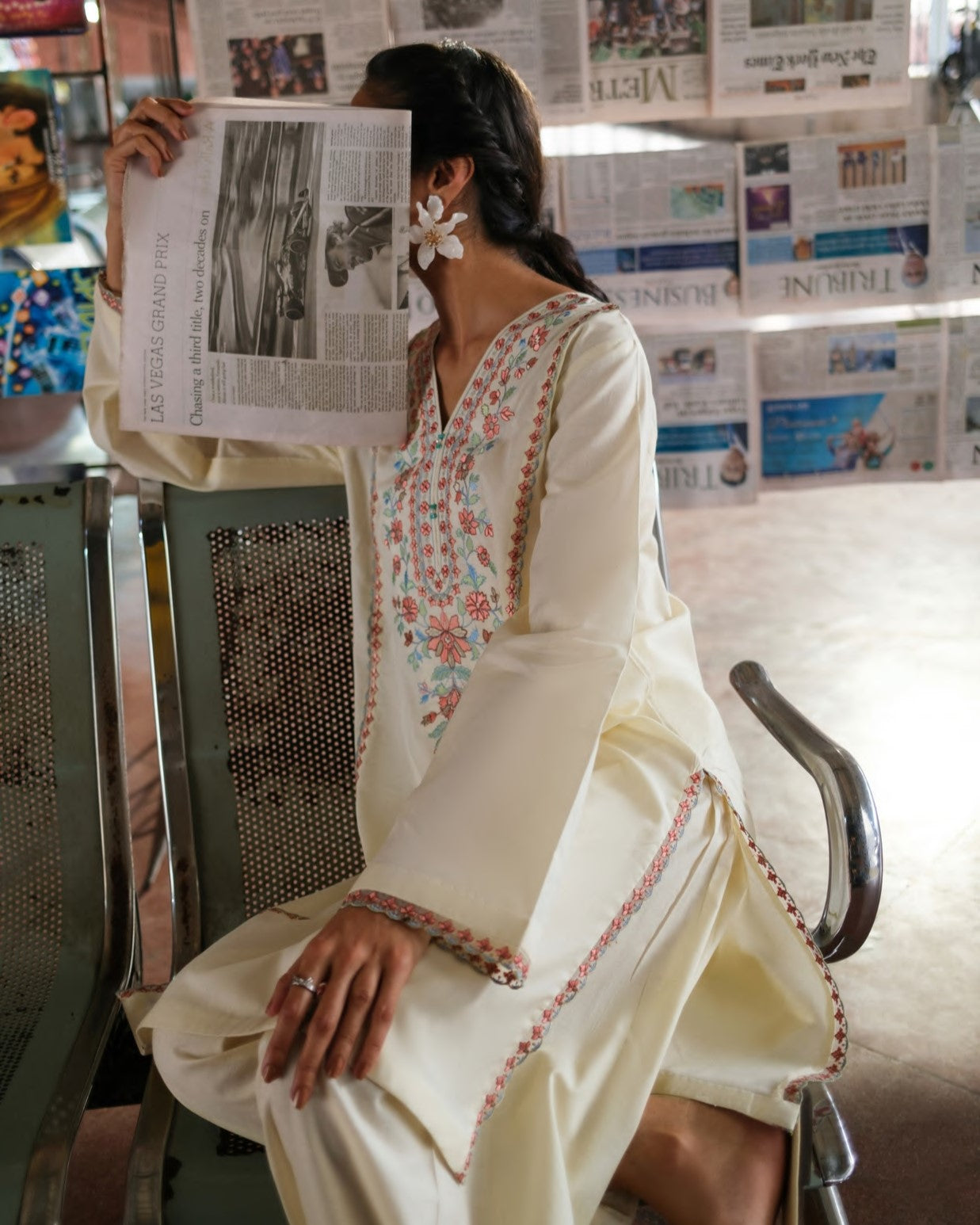 Ladies Embroidered Trouser Suit Online in UK USA Canada