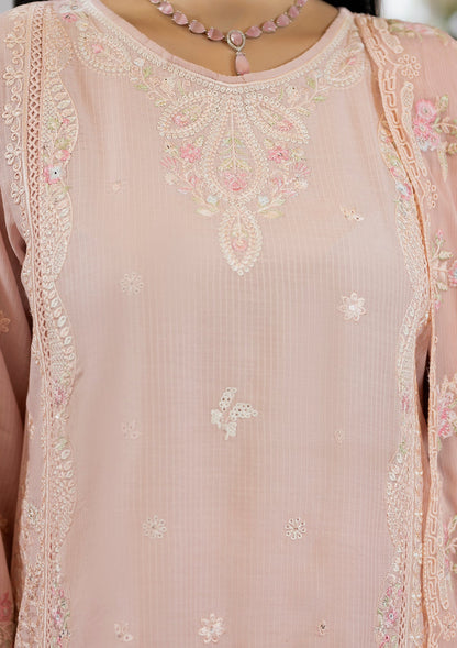 Ladies Embroidered Viscose Chiffon Dupatta Suit Online in UK USA Canada