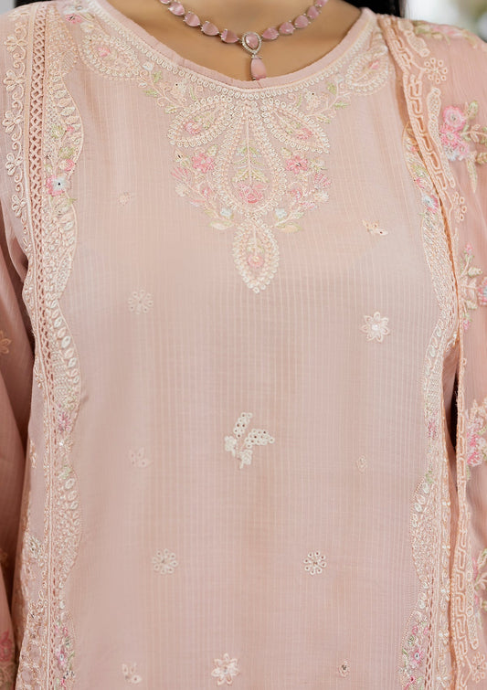Ladies Embroidered Viscose Chiffon Dupatta Suit Online in UK USA Canada