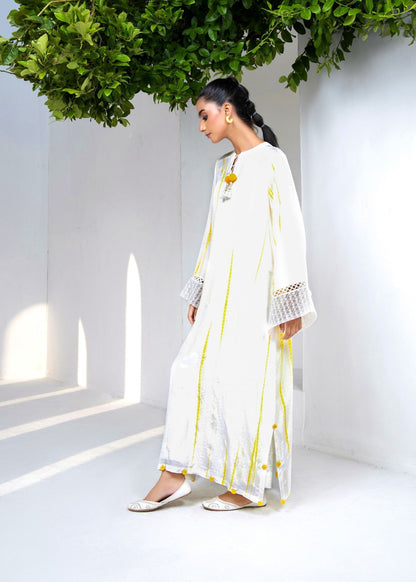 Ladies Embroidered White Kurta Pajama Set Online in UK USA Canada