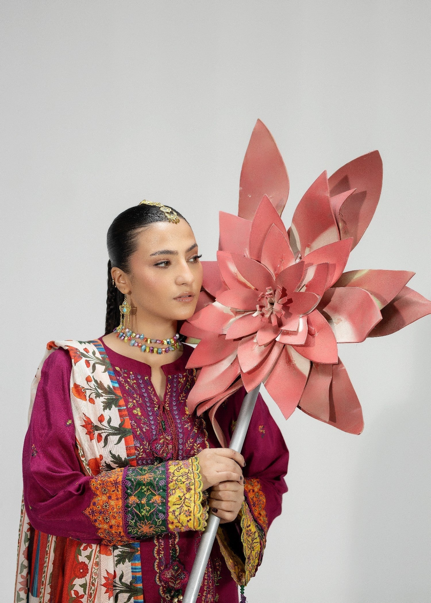 Ladies Embroidered Wine Silk Shalwar Kameez Online in UK USA Canada