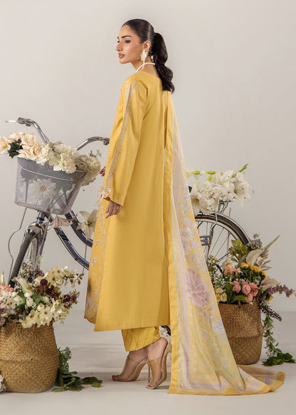Ladies Embroidered Yellow Lawn Salwar Kameez Online in UK USA Canada