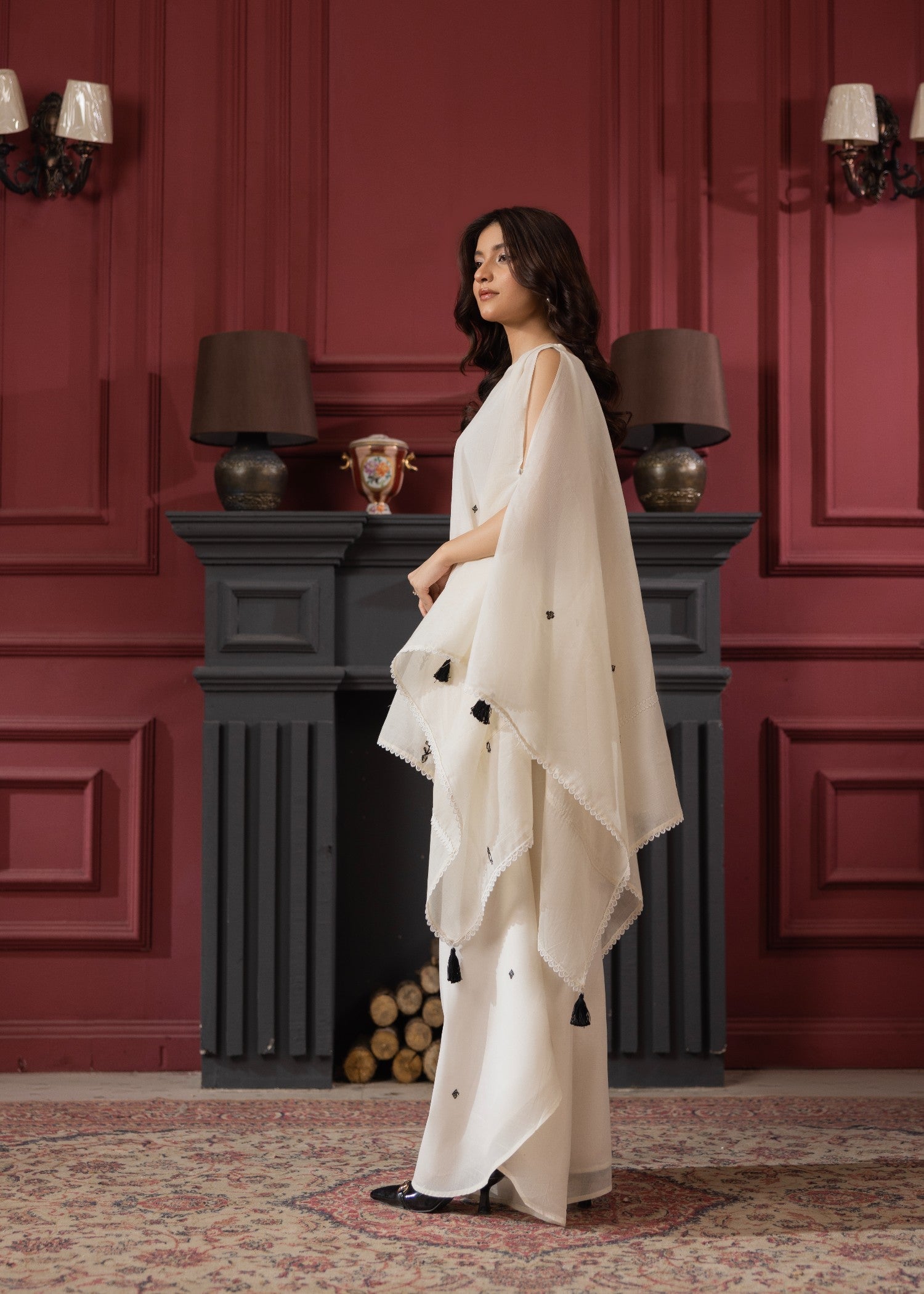 Ladies Festive Embroidered Kaftan Set Online in UK USA Canada