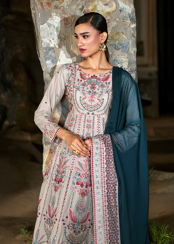 Ladies Festive Ivory Lawn Shalwar Kameez Online in UK USA Canada