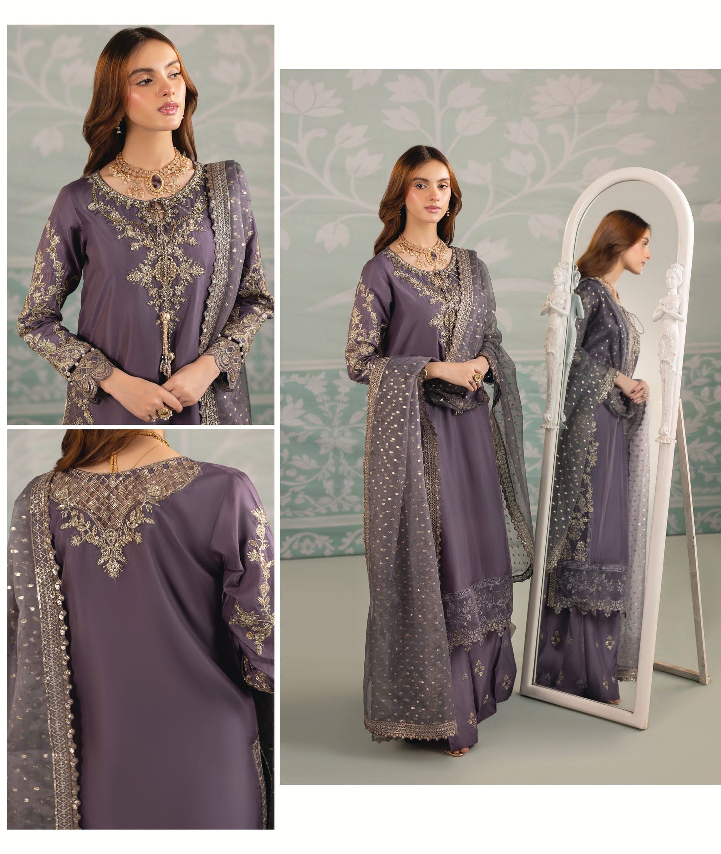 Ladies Festive Raw Silk Shalwar Kameez Online in UK USA Canada