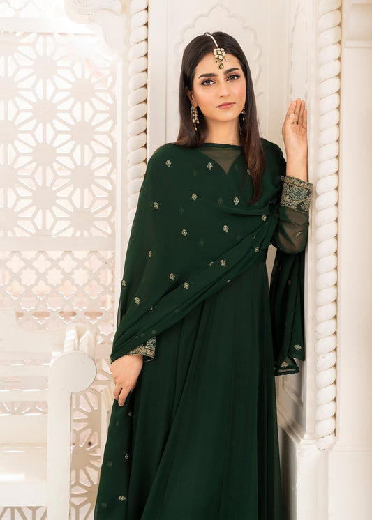 Ladies Festive Wear Chiffon Pishwas Suit Online in UK USA Canada