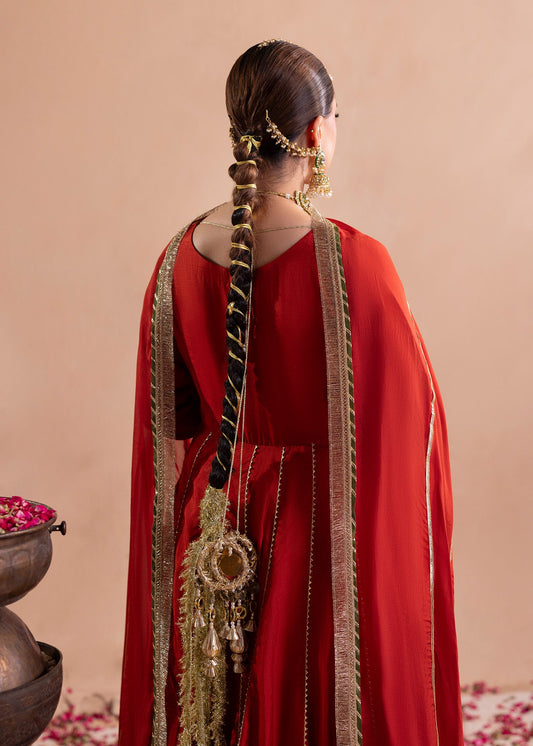 Ladies Festive Wear Rust Orange Pishwas Salwar Kameez Online in UK USA Canada