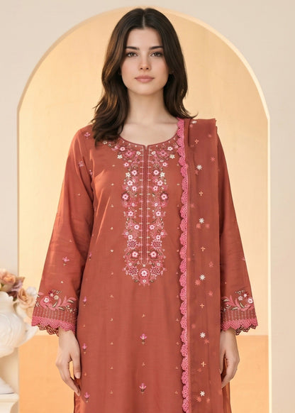 Ladies Flame Linen Designer Suit Online in KSA Riyadh Saudi Arabia Oman Bahrain Qatar