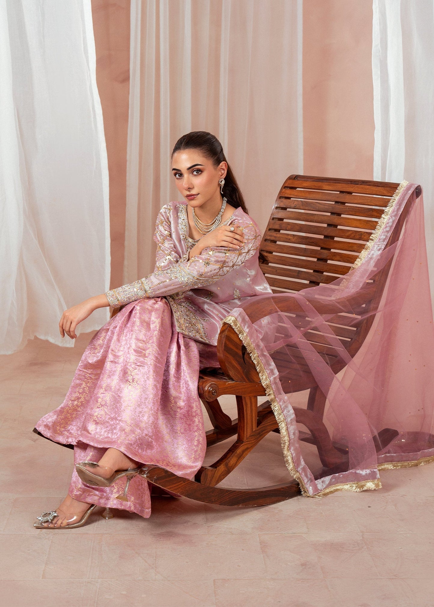 Ladies Flared Gharara Party Wear Suit Online in UK USA Canada