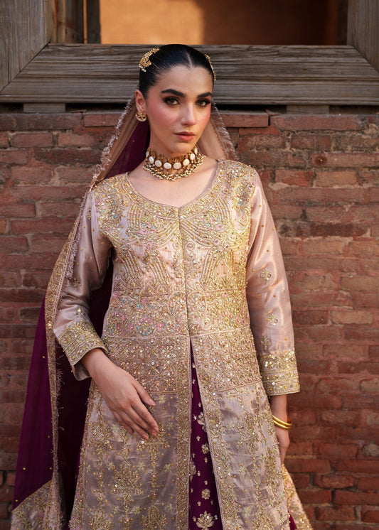 Ladies Flared Lehenga Blush Pink Chiffon Salwar Kameez Online in UK USA Canada