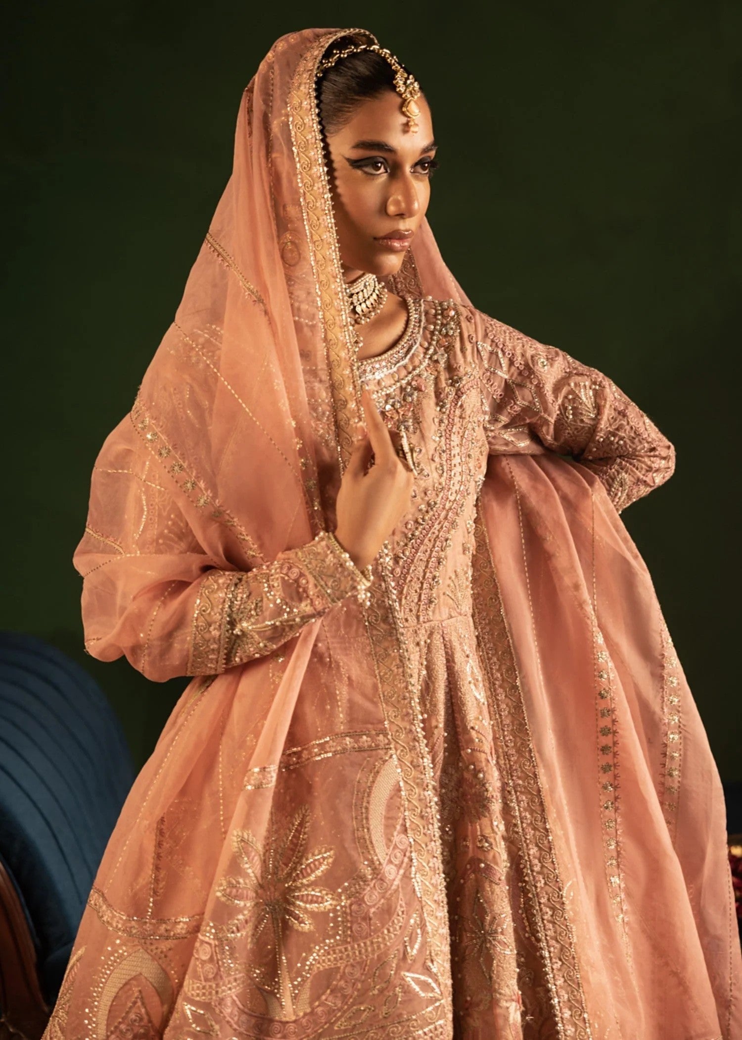 Ladies Flared Maxi Organza Suit Online in UK USA Canada