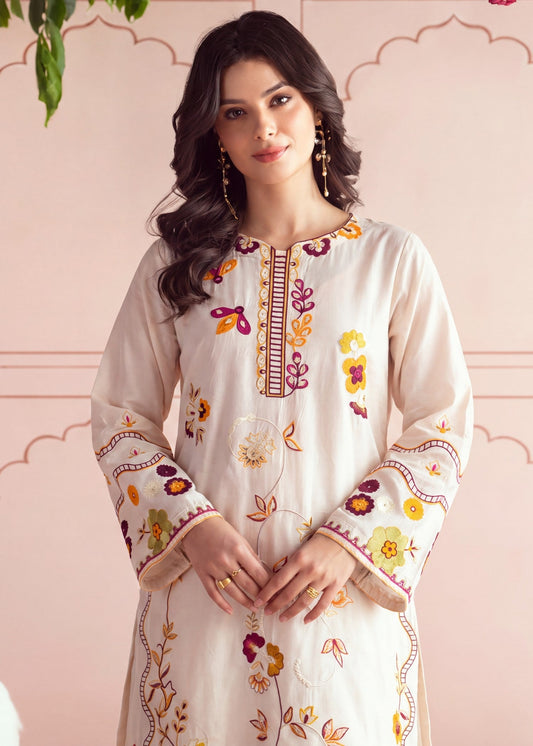Ladies Floral White Lawn Shalwar Kameez Online in UK USA Canada