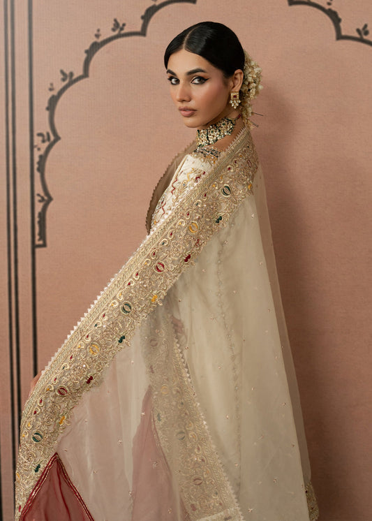 Ladies Formal Embroidered Organza Pakistani Suit Online in UK USA Canada