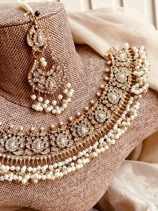Ladies Gold Plated Wedding Jewellery Set Online in KSA Riyadh Saudi Arabia Oman Bahrain Qatar