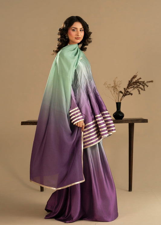 Ladies Gota Work Silk Pakistani Suit Online in UK USA Canada