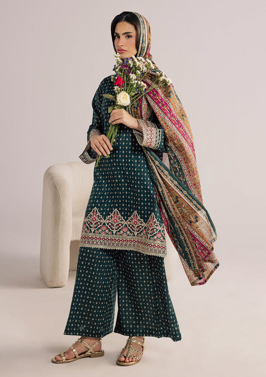 Ladies Green Lawn Salwar Kameez Online in UK USA Canada