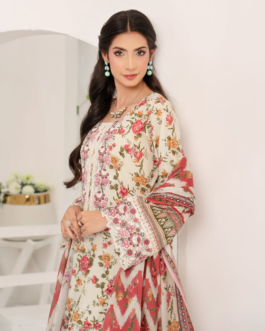 Ladies Green Lawn Suit with Dupatta Online in UK USA Canada