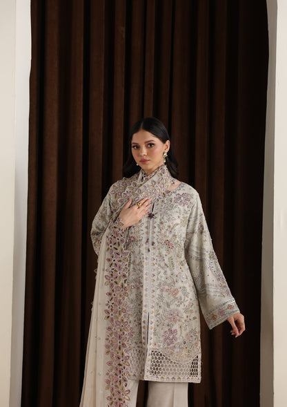 Ladies Grey Embroidered Chiffon Kurta Online in Sri Lanka India Australia