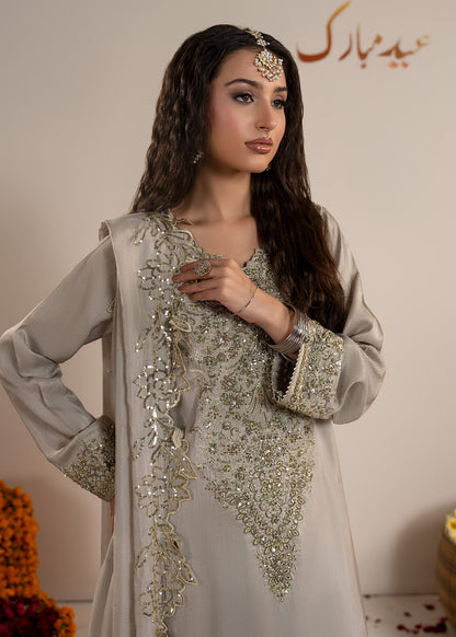 Ladies Grey Embroidered Wedding Sharara Online in UK USA Canada