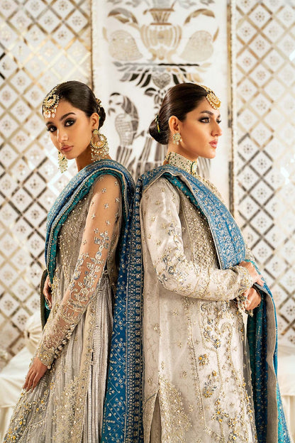 Ladies Hand Embellished Grey Shalwar Kameez Online in UK USA Canada