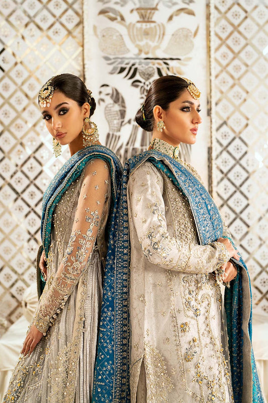 Ladies Hand Embellished Grey Shalwar Kameez Online in UK USA Canada