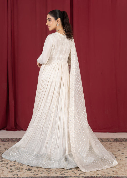 Ladies Hand Embellished Raw Silk Pishwas Online in UK USA Canada