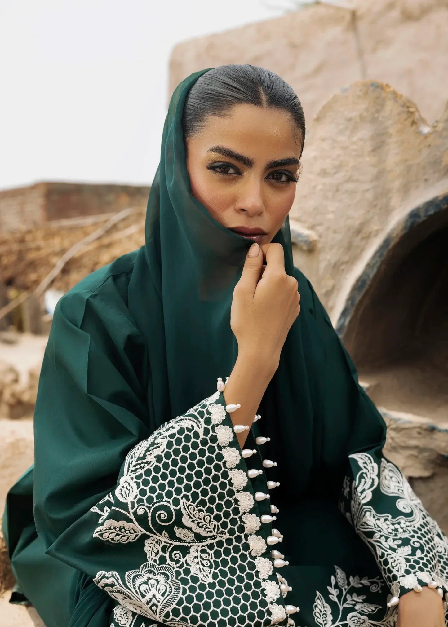 Ladies Hunter Green Lawn Cotton Suit Online in Sri Lanka India Australia