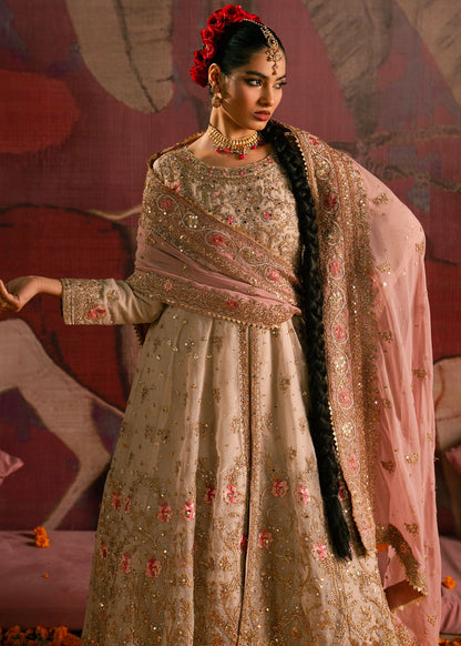 Ladies Ivory Embellished Chiffon Salwar Kameez Online in UK USA Canada
