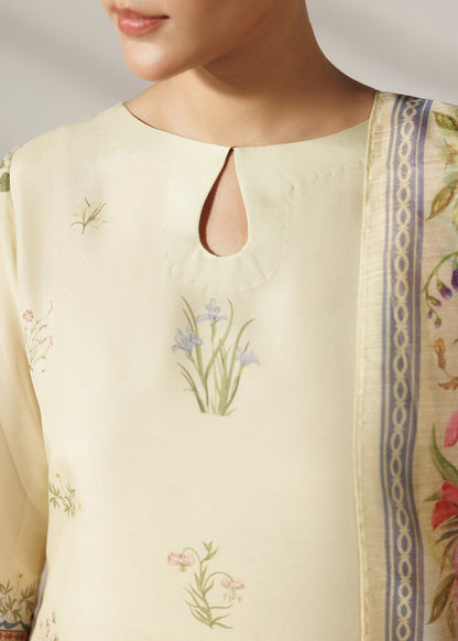 Ladies Lemon Printed Lawn Salwar Kameez Online in UK USA Canada