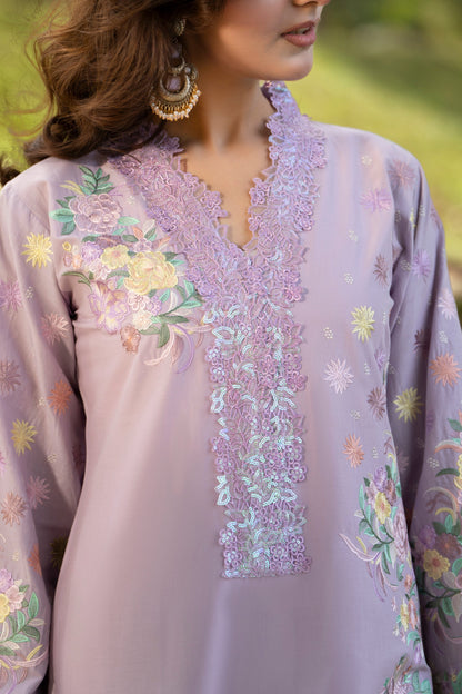 Ladies Lilac Thread Work Shalwar Kameez Online in UK USA Canada