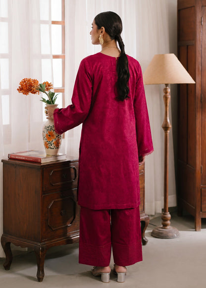 Ladies Maroon Embellished Lawn Shalwar Kameez Online in KSA Riyadh Saudi Arabia Oman Bahrain Qatar
