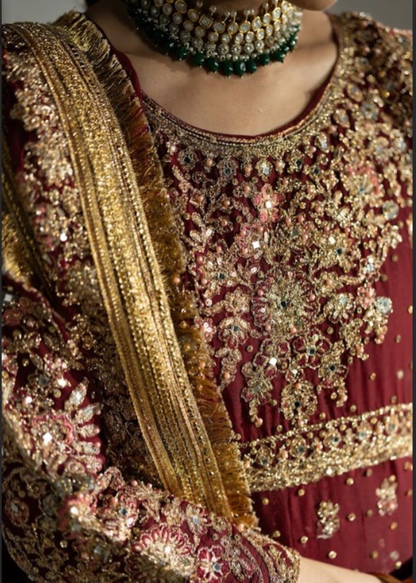 Ladies Maroon Organza Dupatta Lehenga Suit Online in UK USA Canada