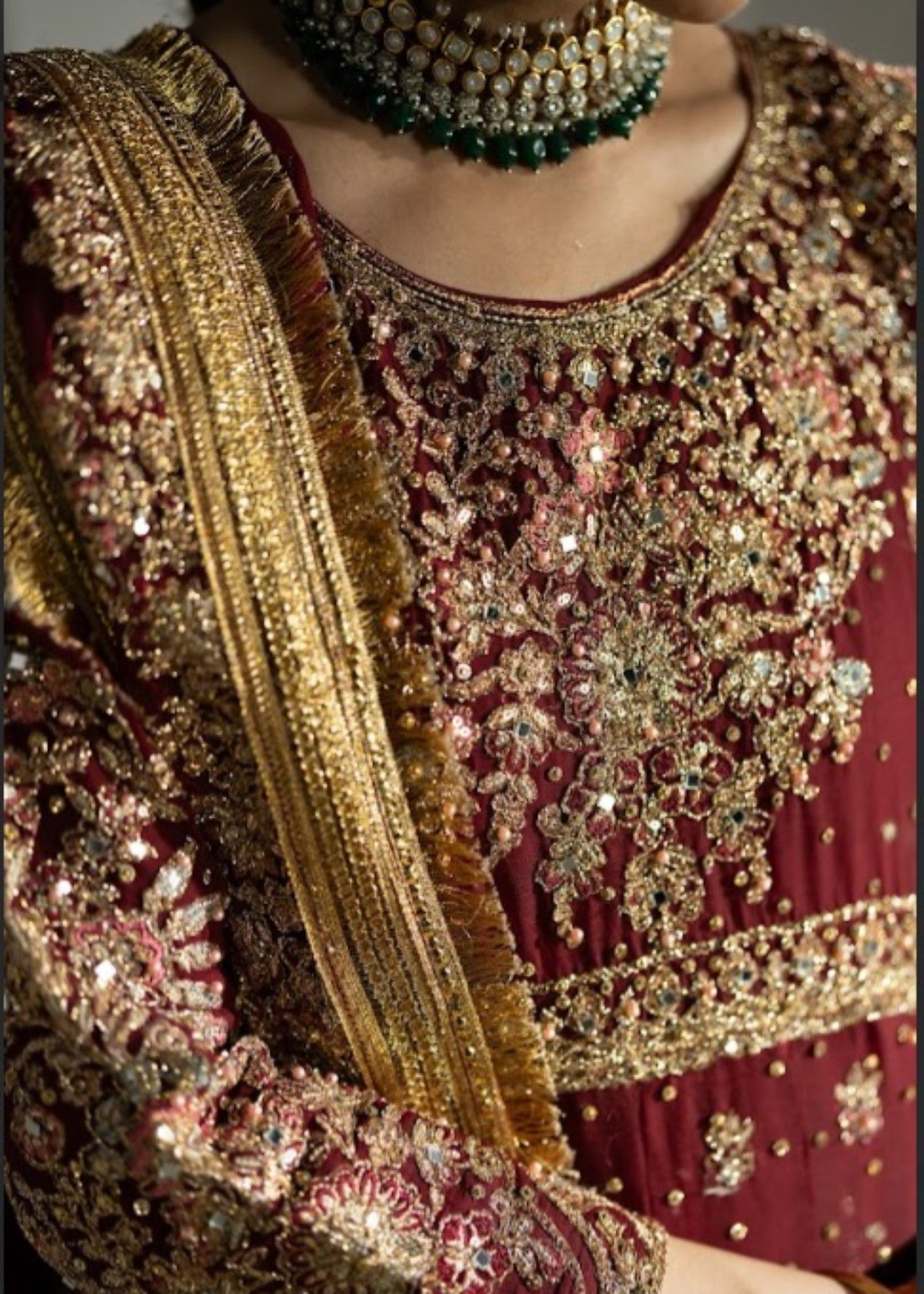 Ladies Maroon Organza Dupatta Lehenga Suit Online in UK USA Canada