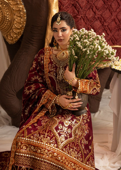 Ladies Maroon Silk Sharara Gharara Online in Dubai DXB UAE Abudhabi Meena Bazaar